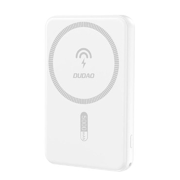 Dudao "K14S" power bank Magsafe technológiával 20W, 5000 mAh vezeték nélküli töltésre - white