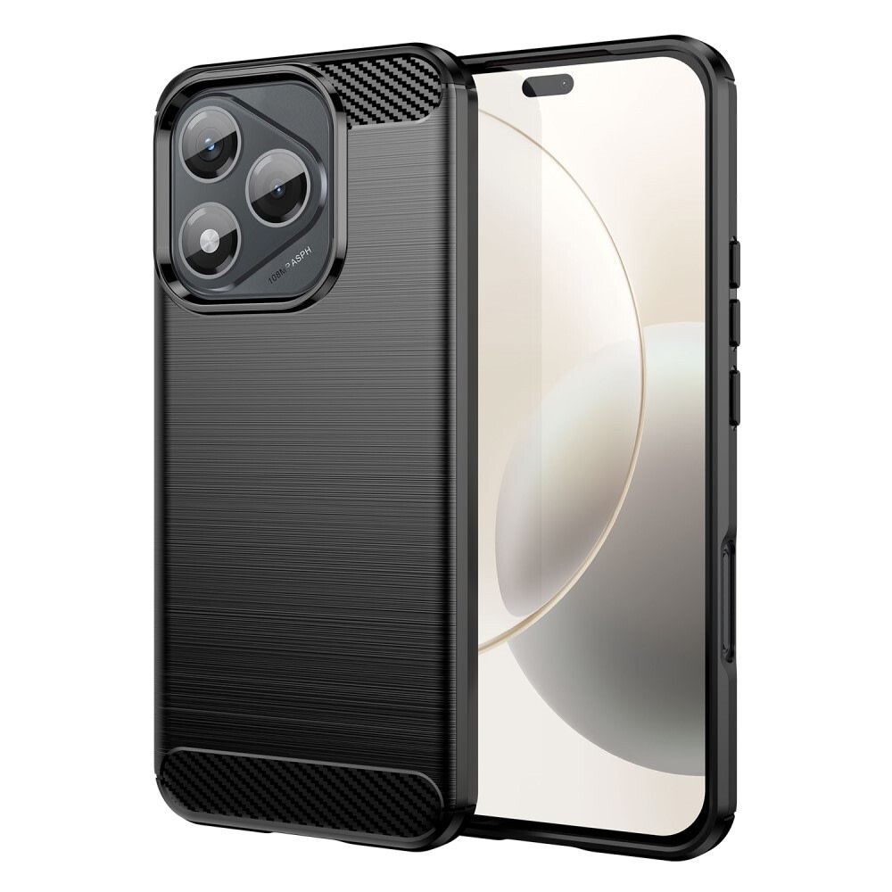 TPU gél tok "Brushed Carbon" Honor 400 Lite készülékekhez - fekete
