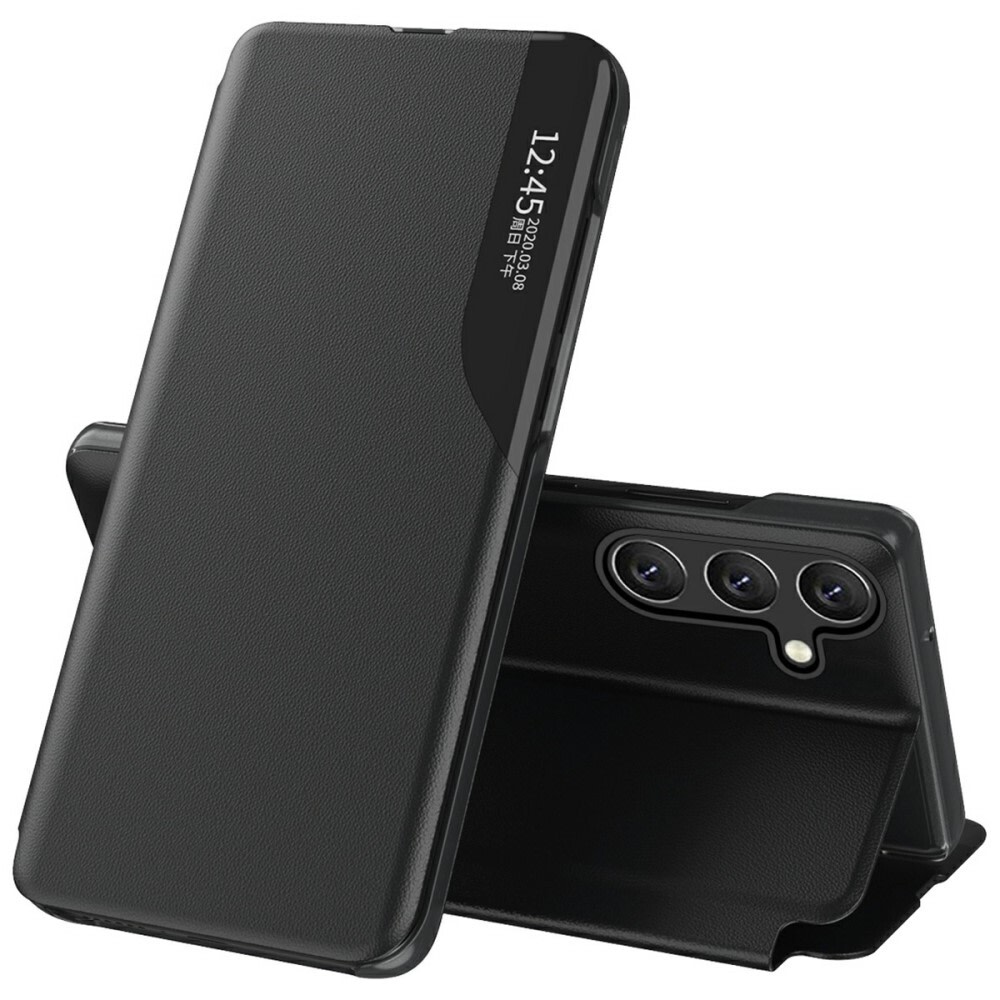 Nyitható tok "Edge View" Samsung Galaxy S25 Plus készülékekhez - fekete
