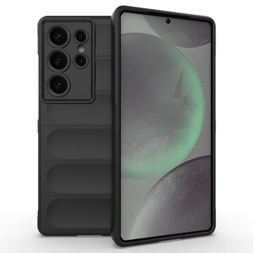 Strapabíró tok "Waves" Samsung Galaxy S25 Ultra készülékekhez - fekete