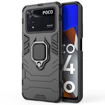 Strapabíró tok "Impact X" Xiaomi Poco M4 Pro készülékekhez - fekete