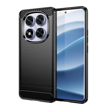 TPU gél tok "Brushed Carbon" Xiaomi Redmi Note 14 Pro 5G / Poco X7 készülékekhez - fekete