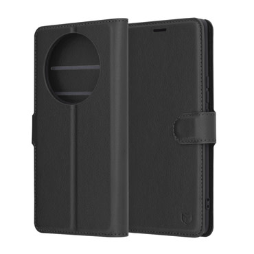 Nyitható tok Techsuit "Leather Folio" Honor Magic7 Lite készülékekhez - fekete