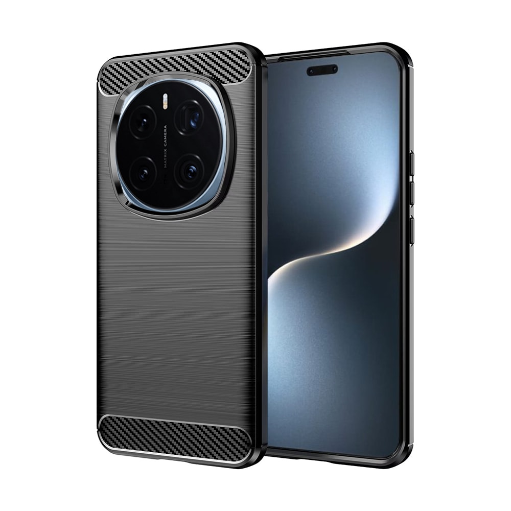 TPU gél tok "Brushed Carbon" Honor Magic7 Pro készülékekhez - fekete