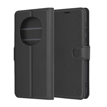 Nyitható tok Techsuit "Leather Folio" Honor Magic7 Pro készülékekhez - fekete