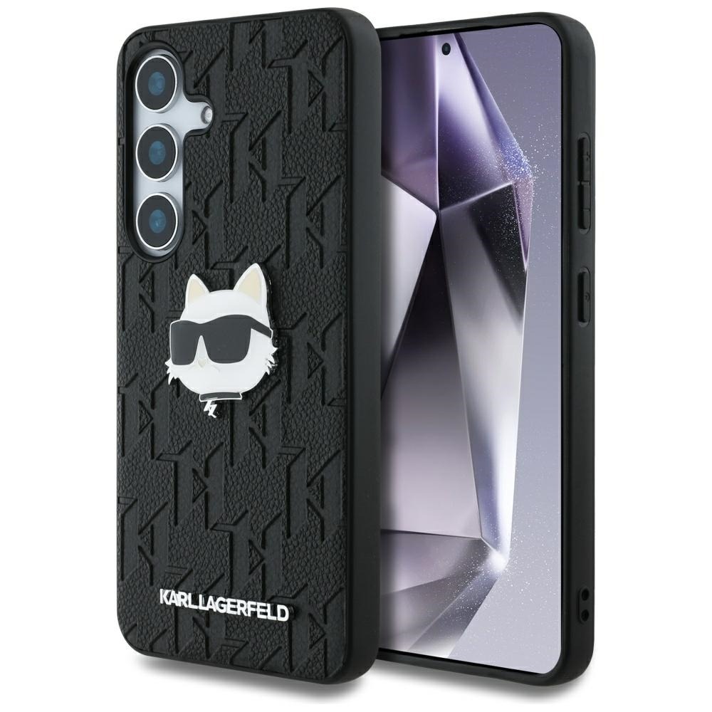 Eredeti tok Karl Lagerfeld "Monogram Chaoupette" Samsung Galaxy S25 Plus készülékekhez - black