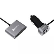 Nillkin "PowerShare" prémium autós töltő QC3.0-val, egy USB-C és három USB-A töltőkimenettel 57 W - szürke