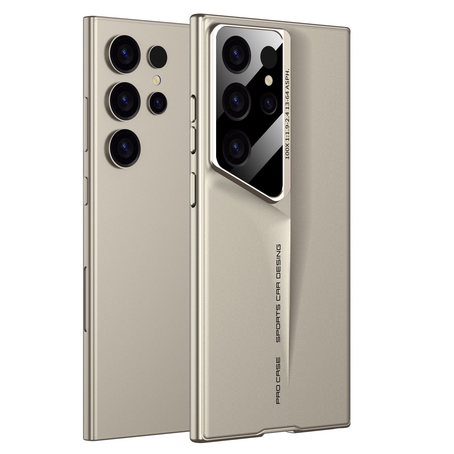 Prémium vékony tok "Blade" hátsó kamera védelemmel Samsung Galaxy S25 Plus készülékekhez - titanium gold
