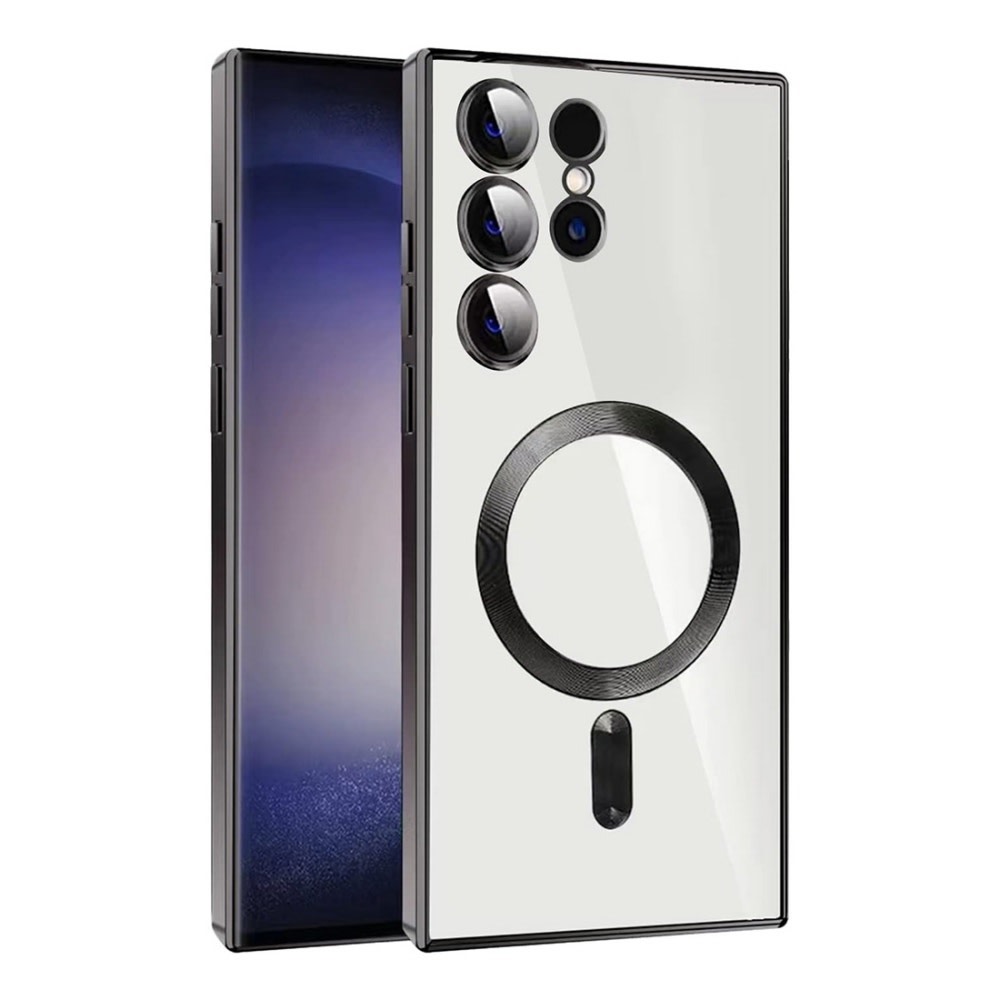 Hibrid tok MagShield hátsó kamera védelemmel és 2 MagSafe mágnessel Samsung Galaxy S25 Ultra készülékekhez - metallic black
