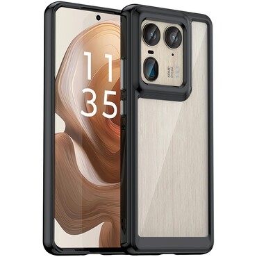 Hibrid tok "Frame Shield" Motorola Edge 50 Ultra készülékekhez - fekete