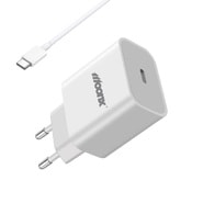 Fali töltő adapter MoonX MC03 PD 20W USB-C kimenettel - töltő + USB-C kábel