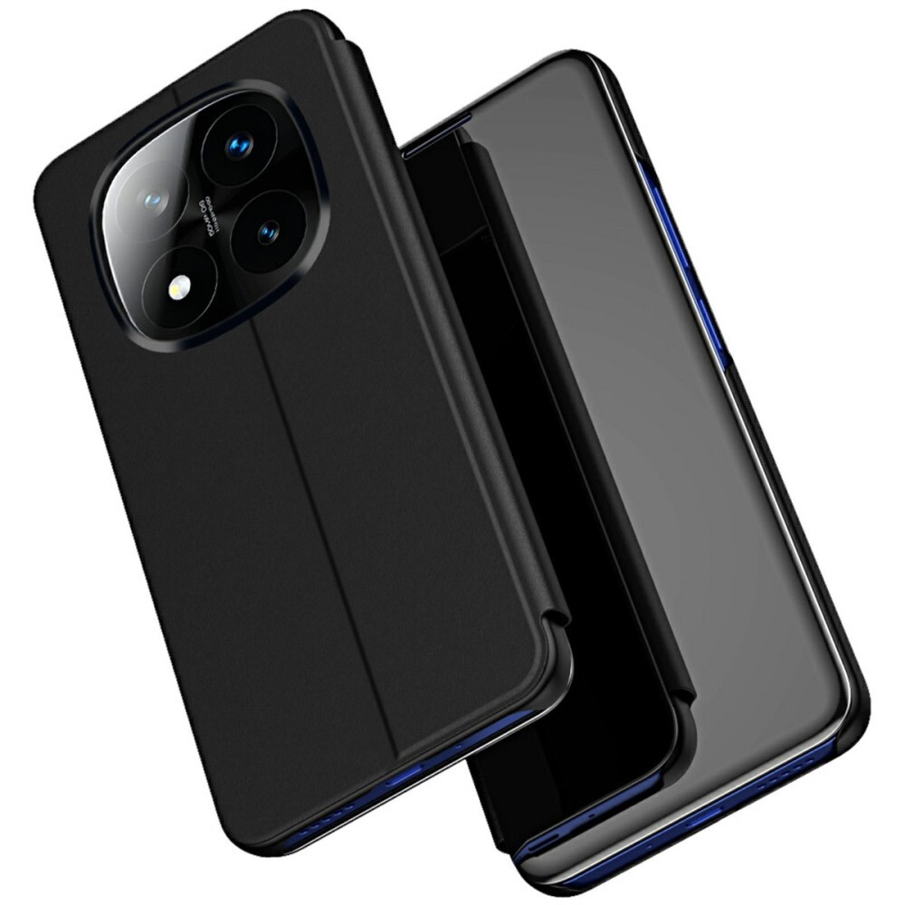 Nyitható tok "Mirror" Xiaomi Redmi Note 14 Pro Plus 5G készülékekhez - fekete