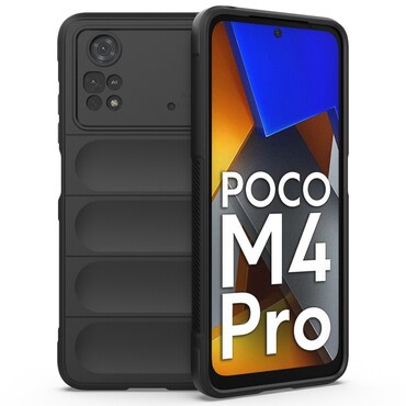 Strapabíró tok "Waves" Xiaomi Poco M4 Pro 4G készülékekhez - fekete