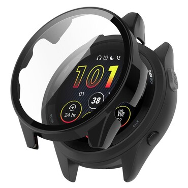 Kemény TPU tok Garmin Forerunner 165 / Forerunner 165 Music készülékekhez - fekete