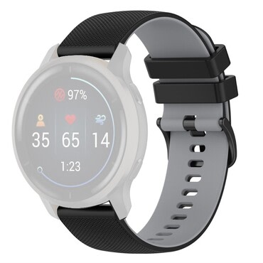 Szilikon óraszíj  Garmin Venu 2 Plus / Vivomove / Vivoactive 3 / Vivomove Sport / Forerunner 55 / Vivomove 3 / Vivomove Luxe / Vivomove Style / Forerunner 245 / 245 Music - fekete