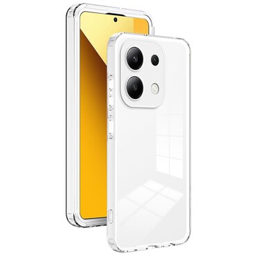 Hibrid tok beépített kamera védelemmel "Crystal Bumper" Xiaomi Redmi Note 14 5G készülékekhez - metallic white