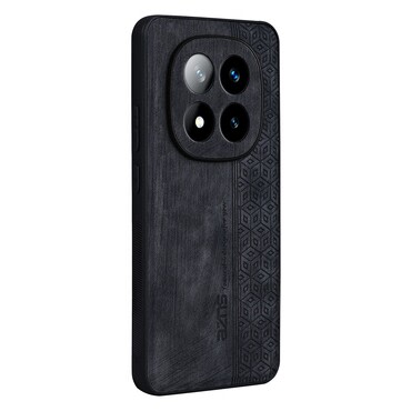 Prémium tok Cube Leather beépített hátsó kamera védelemmel Xiaomi Redmi Note 14 Pro 5G készülékekhez - graphite black