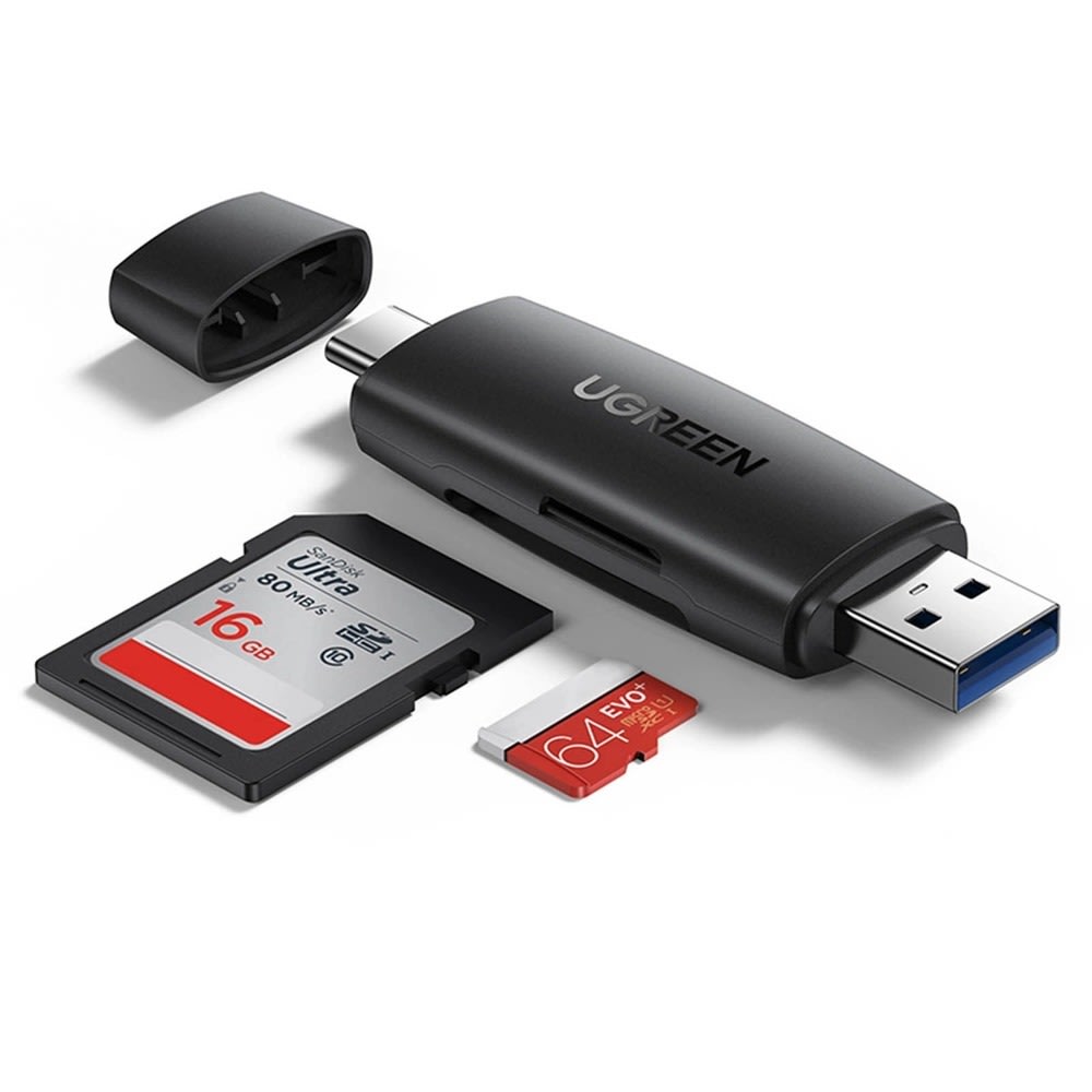Ugreen "CM304" SD / micro SD memóriakártya olvasó USB-C és USB-A kimenettel