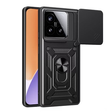 Strapabíró tok "MaX-Armor" gyűrűvel, fém lappal és hátsó kamera védelemmel Xiaomi 15 készülékekhez - army black