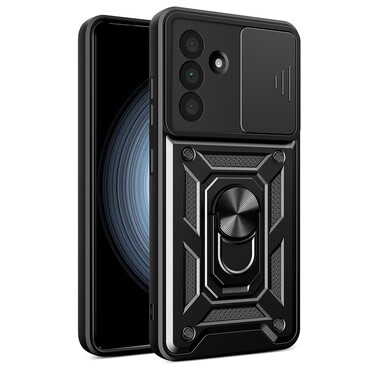 Strapabíró tok "MaX-Armor" gyűrűvel, fém lappal és hátsó kamera védelemmel Samsung Galaxy A56 készülékekhez - army black Strapabíró tok "MaX-Armor" gyűrűvel, fém lappal és hátsó kamera védelemmel Samsung Galaxy A56 készülékekhez - army black
