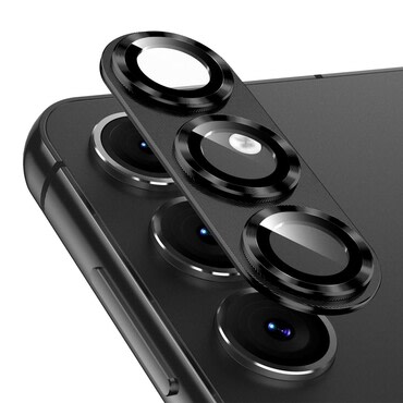 Prémium védelem hátsó kamerára alumíniumból Samsung Galaxy S25 Plus készülékekhez - fekete