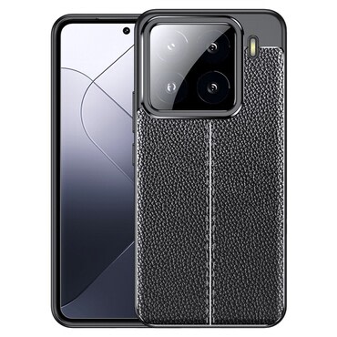 Elegáns gél tok Elite Guard bőr textúrával és extra védelemmel az oldalakon Xiaomi 15 készülékekre - obsidian black Elegáns gél tok Elite Guard bőr textúrával és extra védelemmel az oldalakon Xiaomi 15 készülékekre - obsidian black