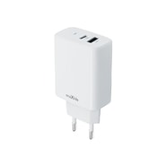 Forever DualPower 30W fali töltőadapter PD USB-C és QC USB-A kimenettel - snow white Forever DualPower 30W fali töltőadapter PD USB-C és QC USB-A kimenettel - snow white