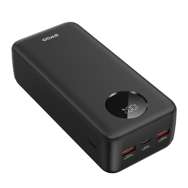 Power bank BWOO "P64" 22.5W 30000mAh két USB-A és egy USB-C kimenettel - fekete Power bank BWOO "P64" 22.5W 30000mAh két USB-A és egy USB-C kimenettel - fekete