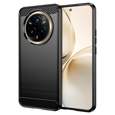 TPU gél tok "Brushed Carbon" Realme 14 Pro Plus készülékekhez - fekete