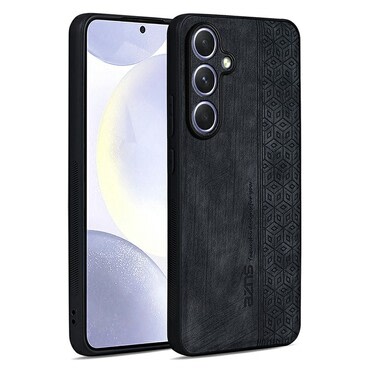 Prémium tok Cube Leather beépített hátsó kamera védelemmel Samsung Galaxy A36 készülékekhez - graphite black