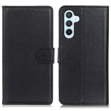 Nyitható tok "Litchi" Samsung Galaxy A56 készülékekhez - fekete Nyitható tok "Litchi" Samsung Galaxy A56 készülékekhez - fekete