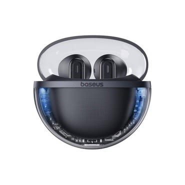 Vezeték nélküli fülhallgató Baseus Bowie E5x gaming móddal, 60 ms latenciával és zajcsökkentő technológiával mesterséges intelligencia segítségével - fekete