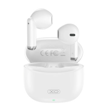 XO "Mini Jade Crystals" vezeték nélküli fülhallgató - TWS Bluetooth 5.3 - fehér XO "Mini Jade Crystals" vezeték nélküli fülhallgató - TWS Bluetooth 5.3 - fehér