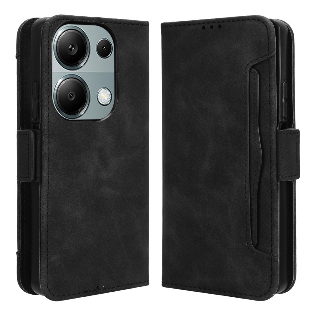 Nyitható tok "Front Pocket" Xiaomi Redmi Note 13 Pro 4G / Poco M6 Pro / Redmi Note 14S készülékekhez - fekete