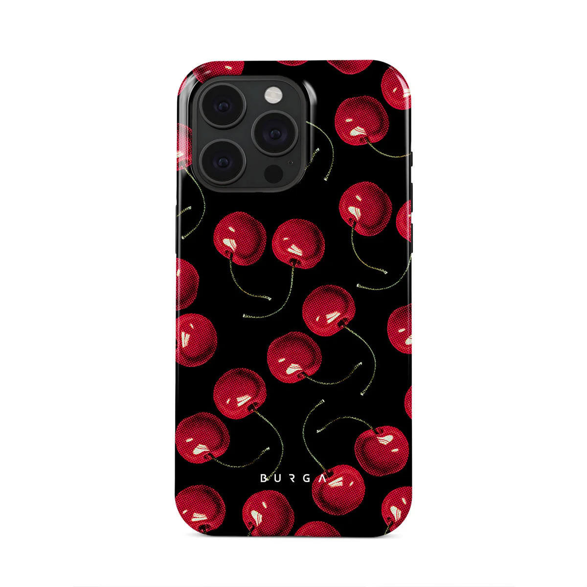 Prémium Burga Tough "Cherrybomb" tok iPhone 15 Pro készülékhez