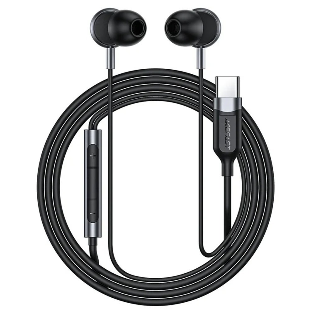 Acefast L6 in-ear fülhallgató USB-C csatlakozóval – fekete