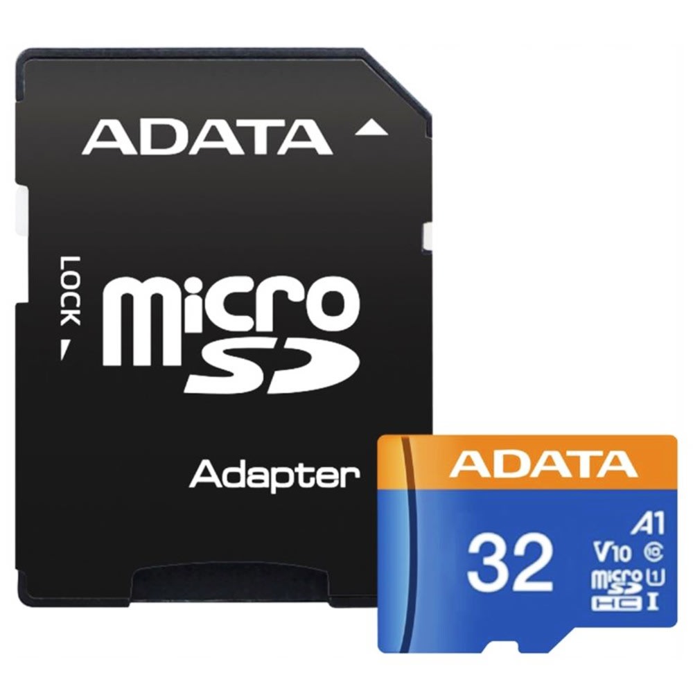 Micro SDXC memóriakártya Adata 32GB Class 10 UHS-I U1 100MB/s és adapter - kék