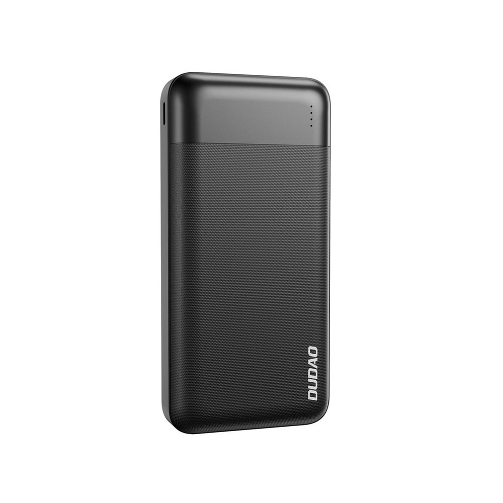 Powerbank Dudao K18 Pro 20000mAh kapacitással, USB-A, USB-C és Micro USB csatlakozókkal két készülék töltésére egyszerre - fekete