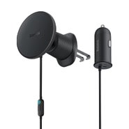 Vezeték nélküli autós töltő Baseus CW01 z 15W MagSafe tartóval és 25W USB-C kimenettel - fekete