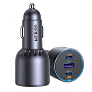 Ugreen EC703 75W autós töltő – két USB-C és egy USB-A kimenettel, gyorstöltési szabványokkal – fekete