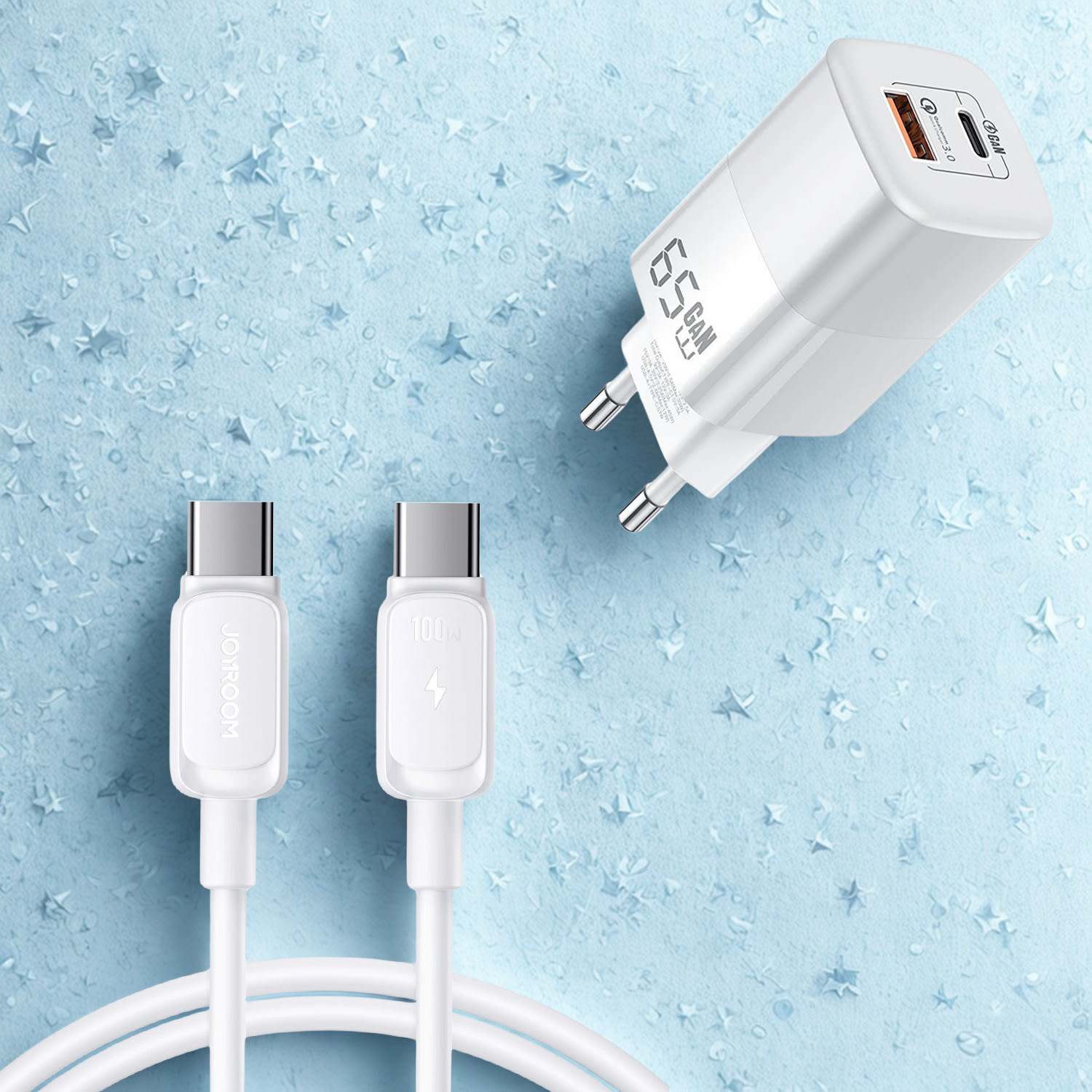 GanForce 65W – Gyorstöltő és kábel szett GaN technológiával