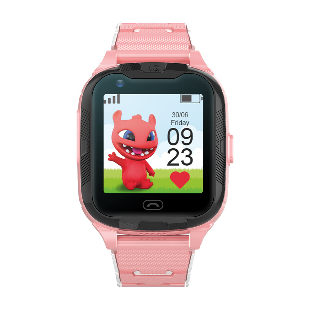 Maxlife "MXKW-350" okosóra gyerekeknek – 4G GPS/WiFi pontos helymeghatározással és videóhívás funkcióval – rózsaszín