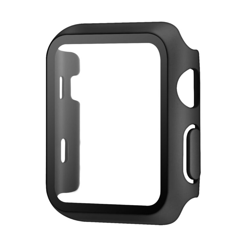 Kemény tok üvegfóliával Apple Watch Series 10 (42 mm) modellhez – fekete