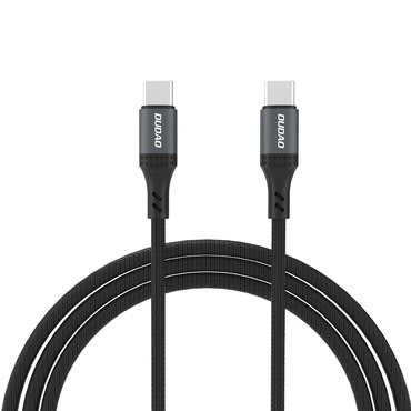 Dudao L3CC USB-C – USB-C kábel – 60W teljesítménnyel, nylon fonott külsővel – 2 m – fekete Dudao L3CC USB-C – USB-C kábel – 60W teljesítménnyel, nylon fonott külsővel – 2 m – fekete