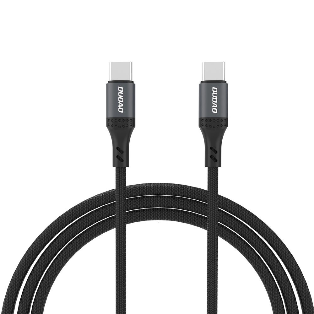 Dudao L3CC USB-C – USB-C kábel – 60W teljesítménnyel, nylon fonott külsővel – 2 m – fekete