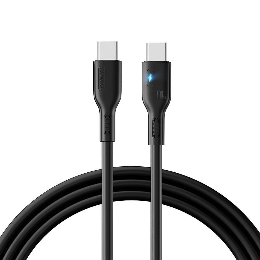 Joyroom A13 USB-C – USB-C kábel – 100W töltéssel, LED kijelzővel és hajlítás elleni védelemmel – 2 m – fekete