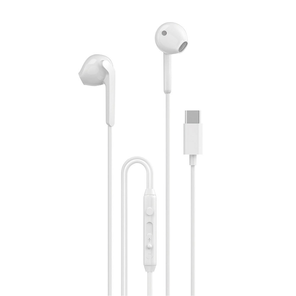 Dudao X3C fülhallgató – USB-C csatlakozóval és kábeles vezérléssel – 1,2 m – fehér