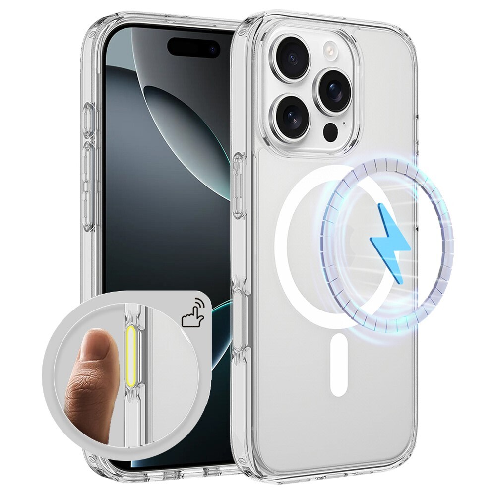 „MagClear” tok kameravezérlő gombbal – iPhone 16 Pro készülékhez – átlátszó