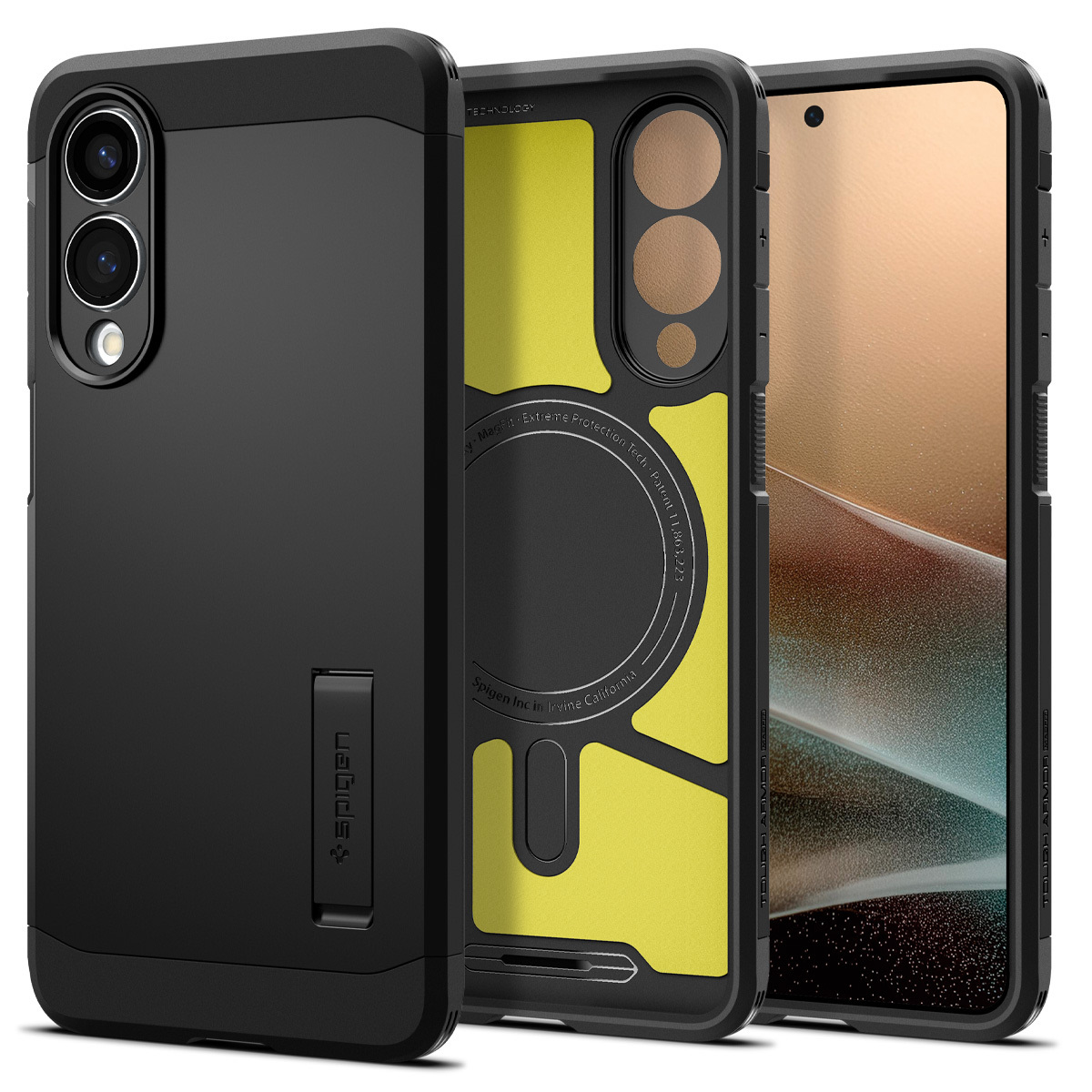 Tok Spigen "Tough Armor Mag" Samsung Galaxy S25 Edge készülékekhez - black