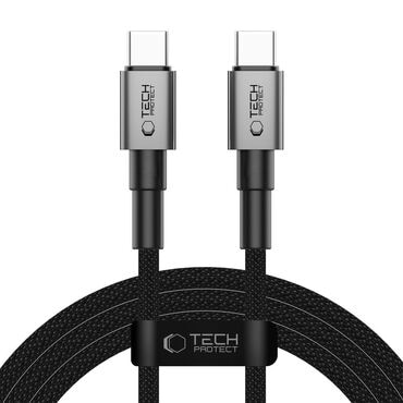 Tech-Protect "UltraBoost DNA" USB-C – USB-C kábel – 100W PD töltés, 5A, 480 Mbps adatátvitel – 2 m – szürke Tech-Protect "UltraBoost DNA" USB-C – USB-C kábel – 100W PD töltés, 5A, 480 Mbps adatátvitel – 2 m – szürke